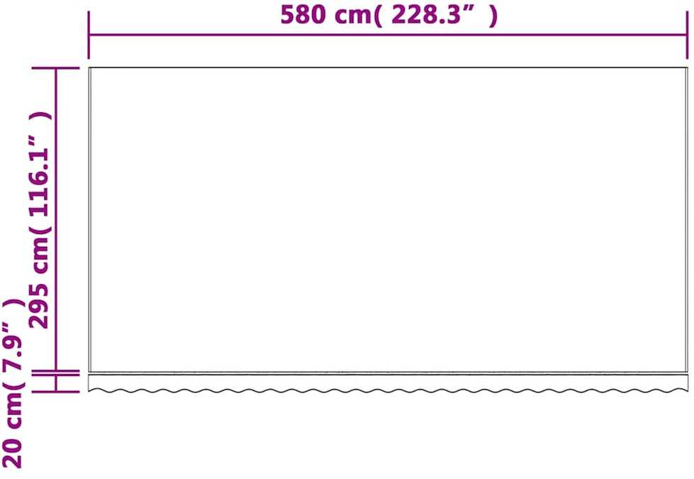 Pakaitinis audinys markizei, įvairių spalvų, 6x3m, dryžuotas
