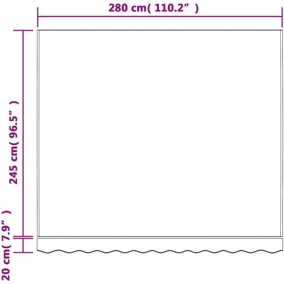 Pakaitinis audinys markizei, įvairių spalvų, 3x2,5m, dryžuotas