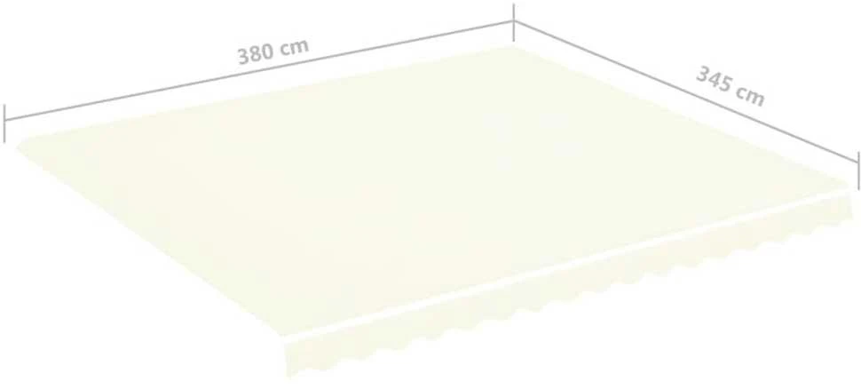 Pakaitinis audinys markizei, kreminės spalvos, 4x3,5m