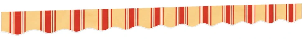 Pakaitinis audinys markizės apsiuvui, geltonas/oranžinis, 280x20 cm