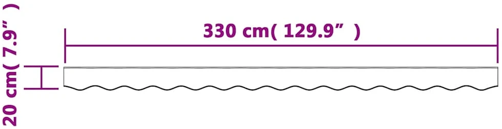 Pakaitinis audinys markizės apsiuvui, geltonas/pilkas, 350 cm