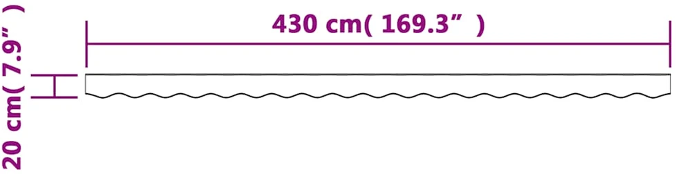 Pakaitinis audinys markizės apsiuvui, įvairiaspalvis, dryžuotas, 450 cm