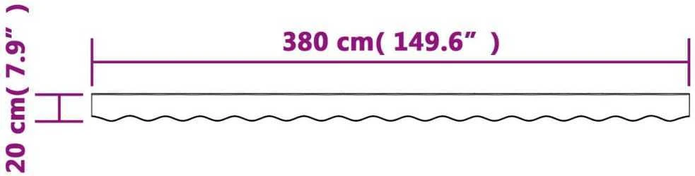 Pakaitinis audinys markizės apsiuvui, mėlynas/baltas, 400 cm