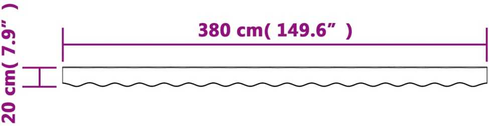 Pakaitinis audinys markizės apsiuvui, mėlynas/oranžinis, 400 cm
