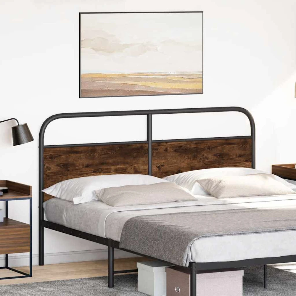 Pakaitinis galvūgalis, dūminio ąžuolo spalvos, 160 cm, plienas ir mediena
