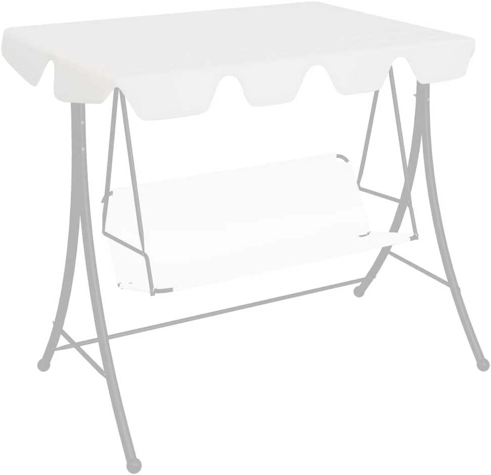 Pakaitinis skliautas sodo sūpynėms, baltas, 150/130x105/70cm