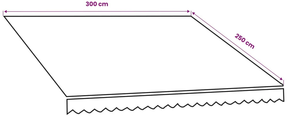Markizės pakaitinis audinys Oranžinė ir ruda 300 x 250 cm