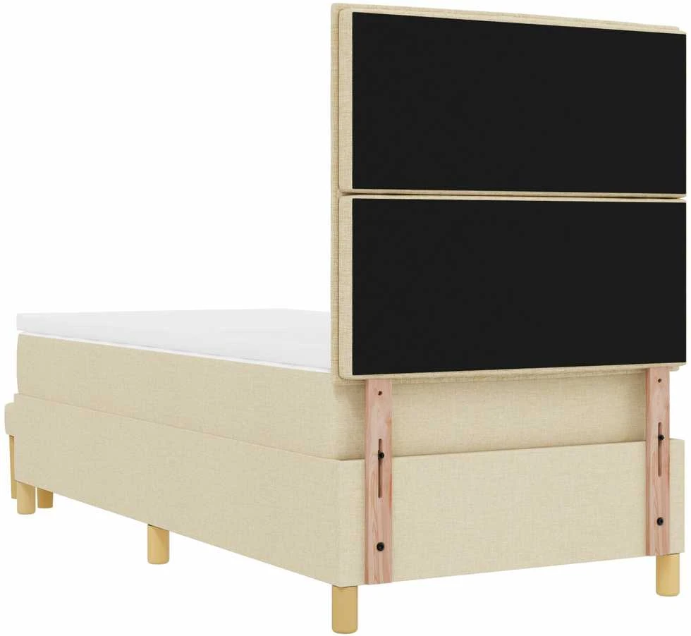 Kiemas lova su pagalve Kreminė 200 x 90 cm audinys