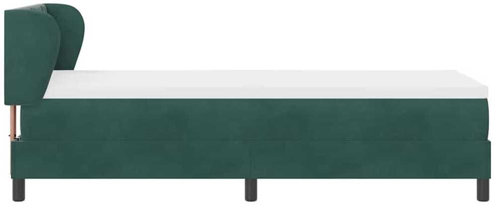 Kiemas lova su galvūgalio Tamsiai žalia 80 x 200 cm Aksomas