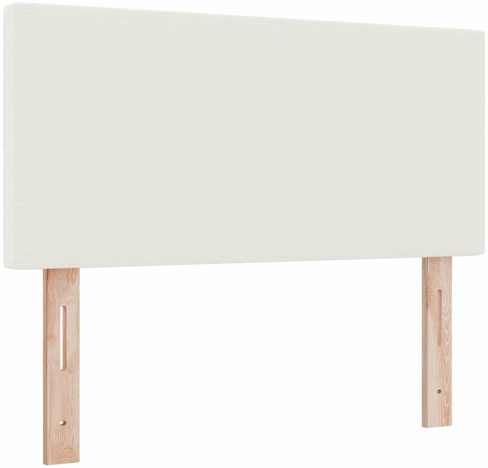 Kiemas lova Kremas ir balta 203 x 80 x 88 cm Kordūrinė medžiaga