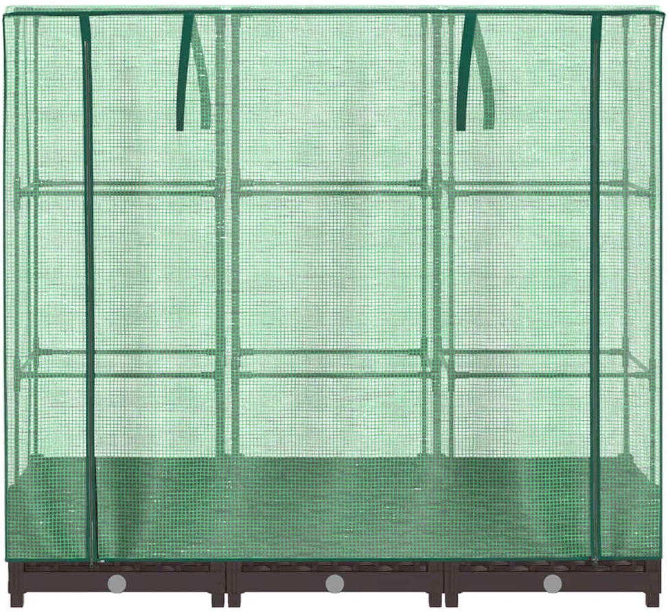 Pakelta lysvė su šiltnamio dangčiu, 120x40x123cm