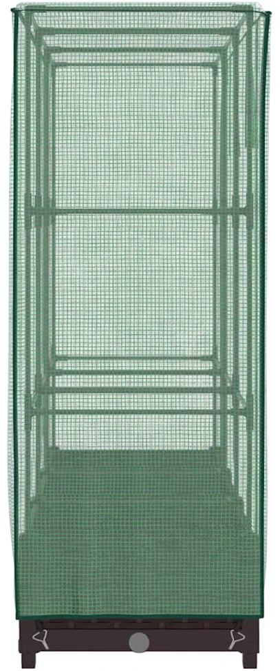 Pakelta lysvė su šiltnamio dangčiu, 120x40x123cm
