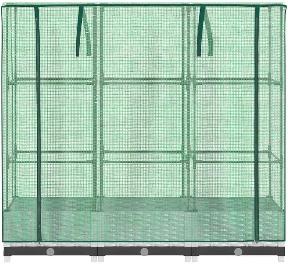 Pakelta lysvė su šiltnamio dangčiu, 120x40x123cm