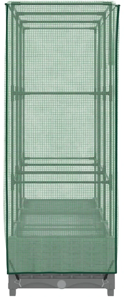 Pakelta lysvė su šiltnamio dangčiu, 120x40x123cm