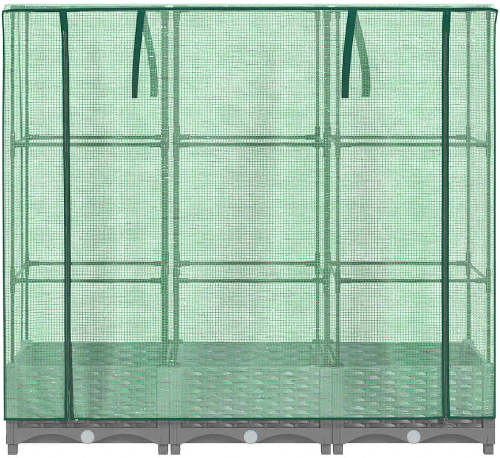 Pakelta lysvė su šiltnamio dangčiu, 120x40x123cm