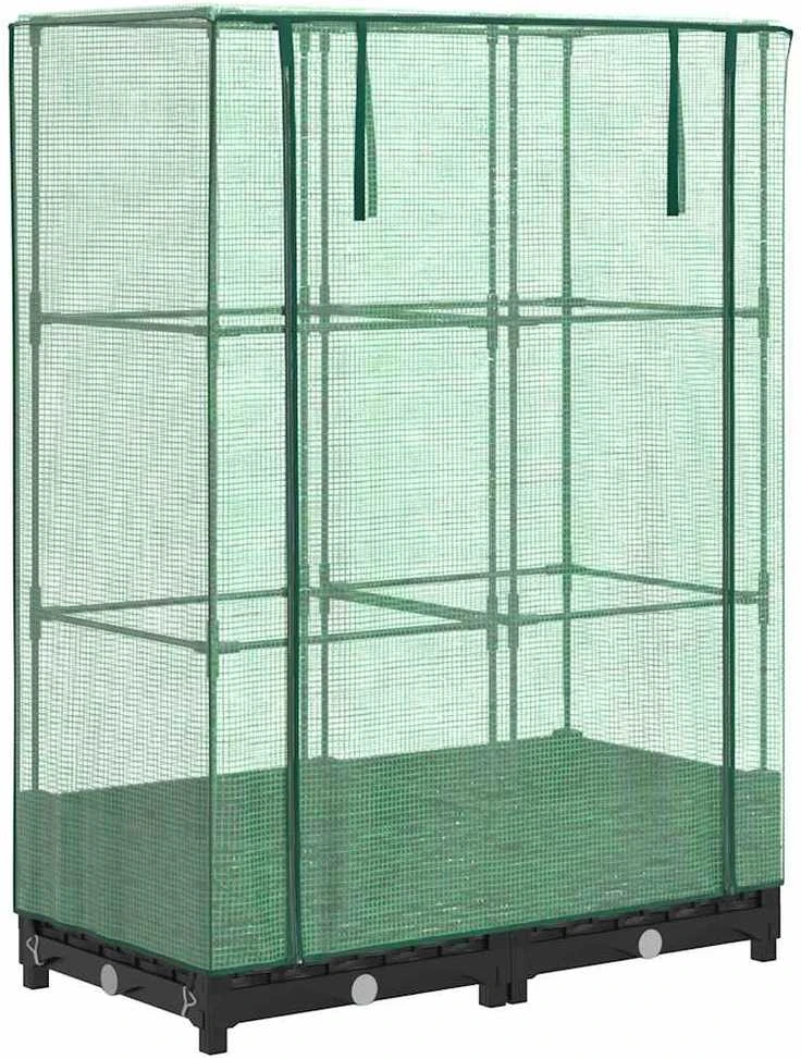 Pakelta lysvė su šiltnamio dangčiu, 80x40x123cm