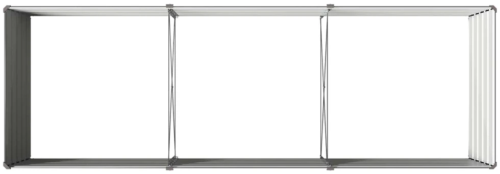 Pakelta sodo lova Antracito 240 x 80 x 55 cm