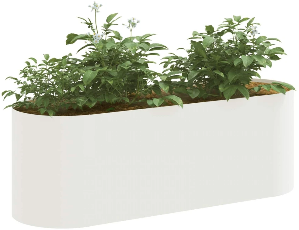Pakelta sodo lova Balta 120 x 40 x 40 cm