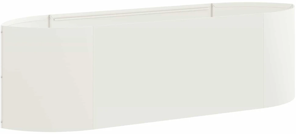 Pakelta sodo lova Balta 140 x 40 x 40 cm Plienas