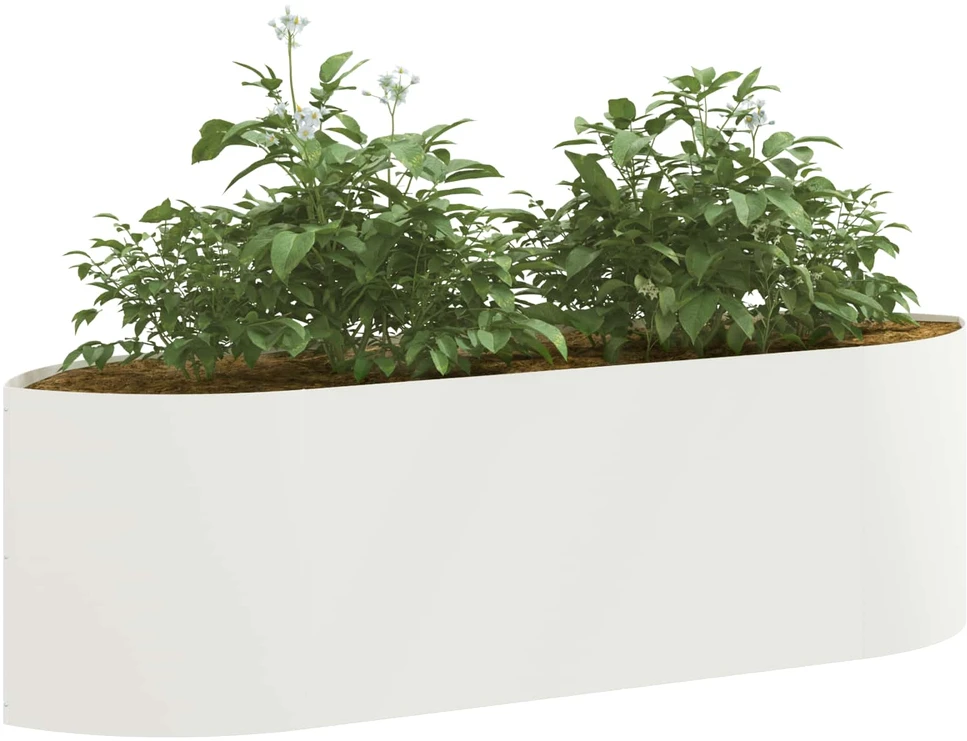 Pakelta sodo lova Balta 140 x 40 x 40 cm Plienas