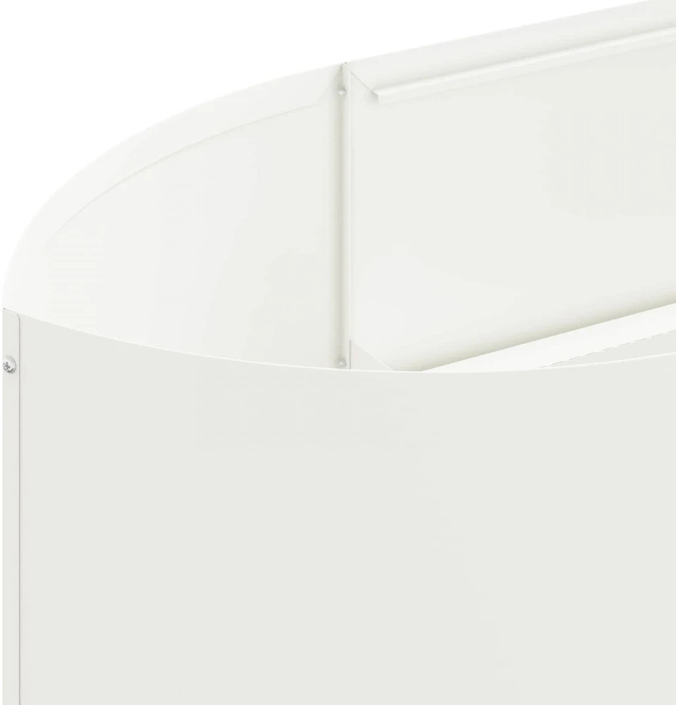 Pakelta sodo lova Balta 220 x 40 x 40 cm Plienas