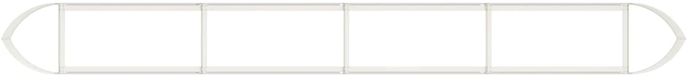 Pakelta sodo lova Balta 380 x 40 x 40 cm Plienas