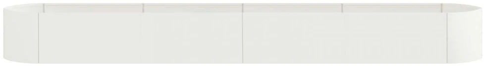 Pakelta sodo lova Balta 380 x 40 x 40 cm Plienas