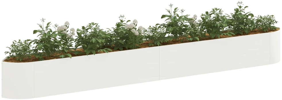 Pakelta sodo lova Balta 380 x 40 x 40 cm Plienas