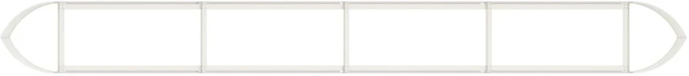 Pakelta sodo lova Balta 380 x 40 x 40 cm Plienas