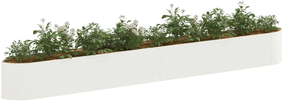 Pakelta sodo lova Balta 380 x 40 x 40 cm Plienas
