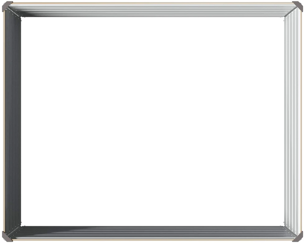 Pakelta sodo lova Ivory 100 x 80 x 55 cm Galvanizuotas plienas