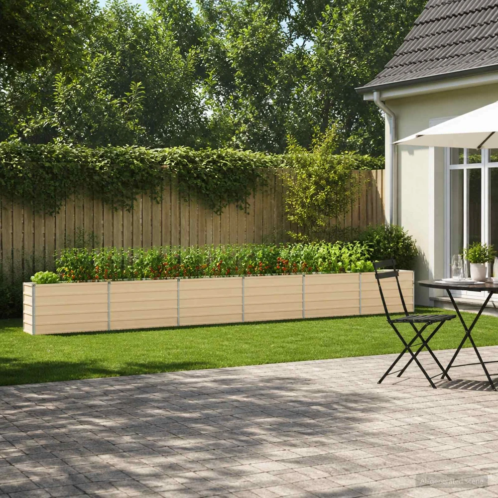 Pakelta sodo lova Ivory 600 x 40 x 55 cm Galvanizuotas plienas
