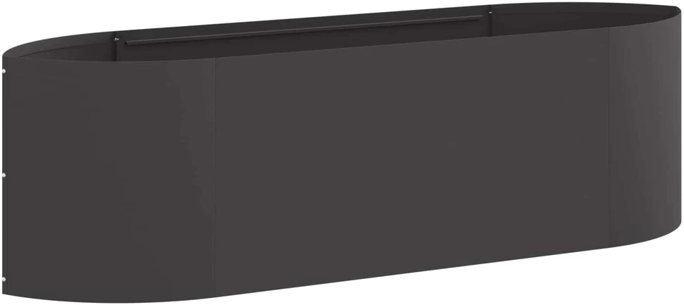 Pakelta sodo lova Juoda 140 x 40 x 40 cm Plienas