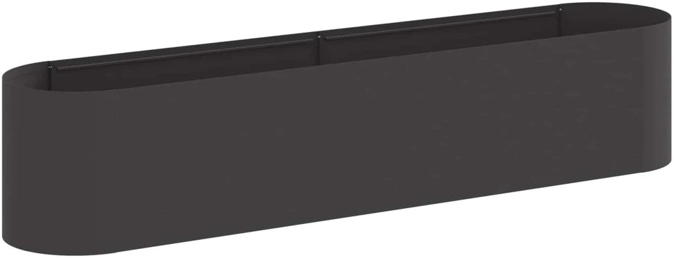 Pakelta sodo lova Juoda 200 x 40 x 40 cm