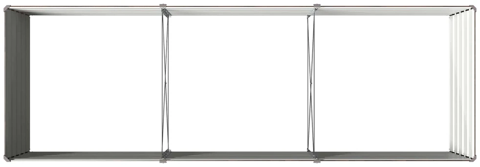 Pakelta sodo lova Juoda 240 x 80 x 55 cm