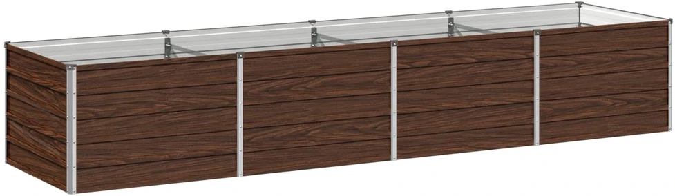 Pakelta sodo lova Juoda 320 x 80 x 55 cm