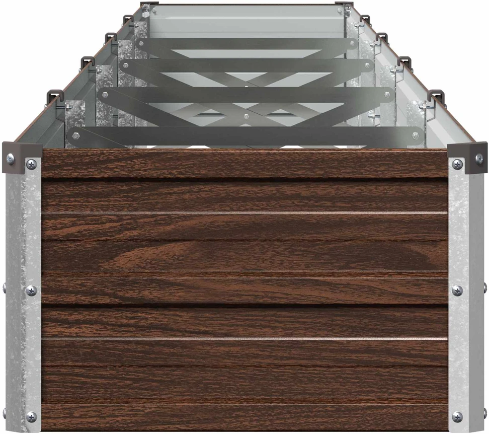 Pakelta sodo lova Juoda 400 x 40 x 24 cm