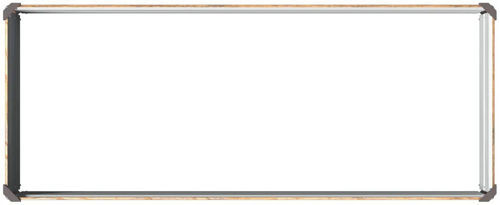 Pakelta sodo lova Medžio rudas 100 x 40 x 24 cm