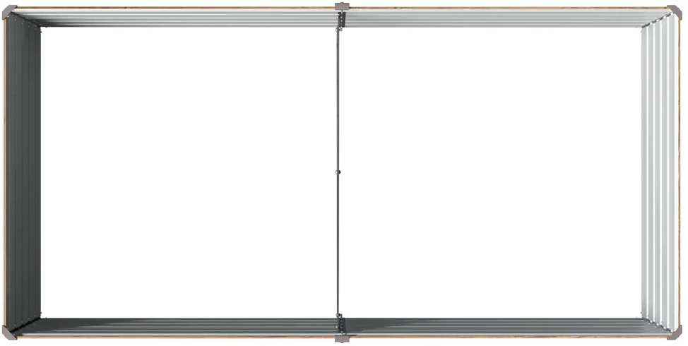 Pakelta sodo lova Medžio rudas 160 x 80 x 55 cm