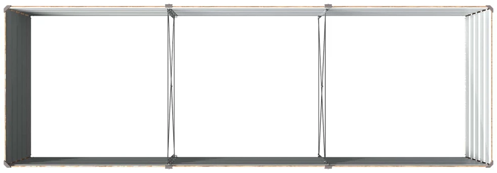 Pakelta sodo lova Medžio rudas 240 x 80 x 55 cm
