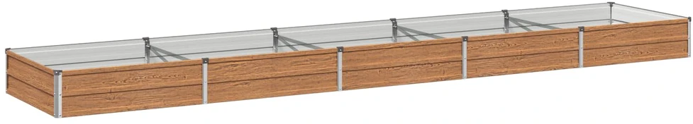 Pakelta sodo lova Medžio rudas 400 x 80 x 24 cm