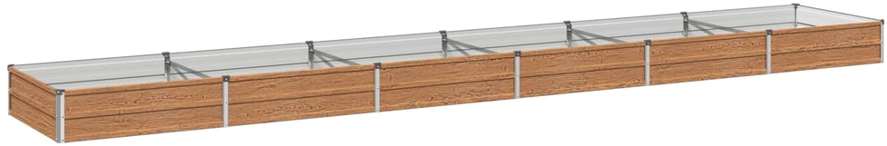 Pakelta sodo lova Medžio rudas 480 x 80 x 24 cm