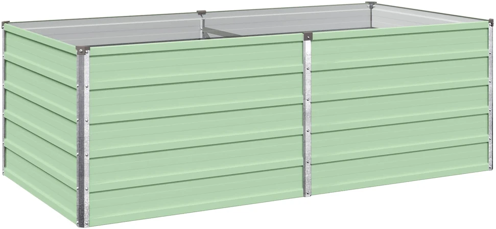 Pakelta sodo lova Pastelinė žalia 160 x 80 x 55 cm
