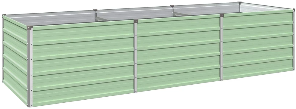 Pakelta sodo lova Pastelinė žalia 240 x 80 x 55 cm