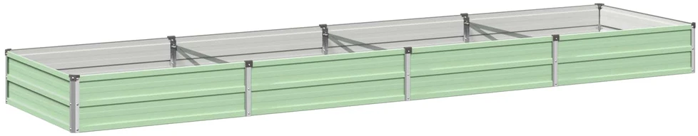 Pakelta sodo lova Pastelinė žalia 320 x 80 x 24 cm