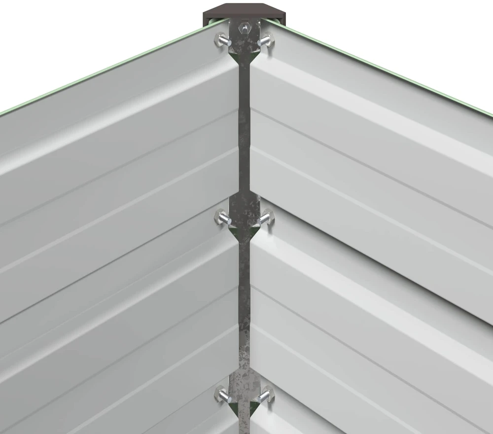 Pakelta sodo lova Pastelinė žalia 400 x 40 x 24 cm