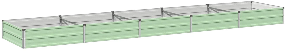 Pakelta sodo lova Pastelinė žalia 400 x 80 x 24 cm