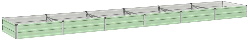 Pakelta sodo lova Pastelinė žalia 480 x 80 x 24 cm