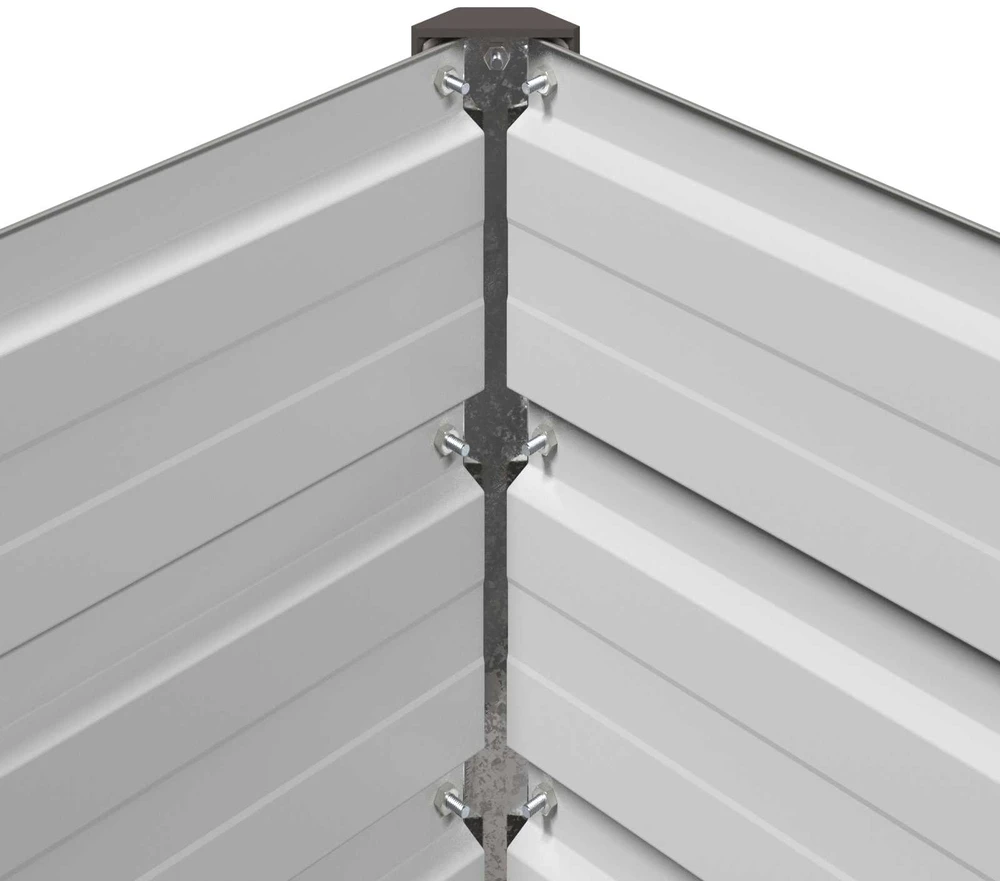 Pakelta sodo lova Pilka 100 x 80 x 24 cm