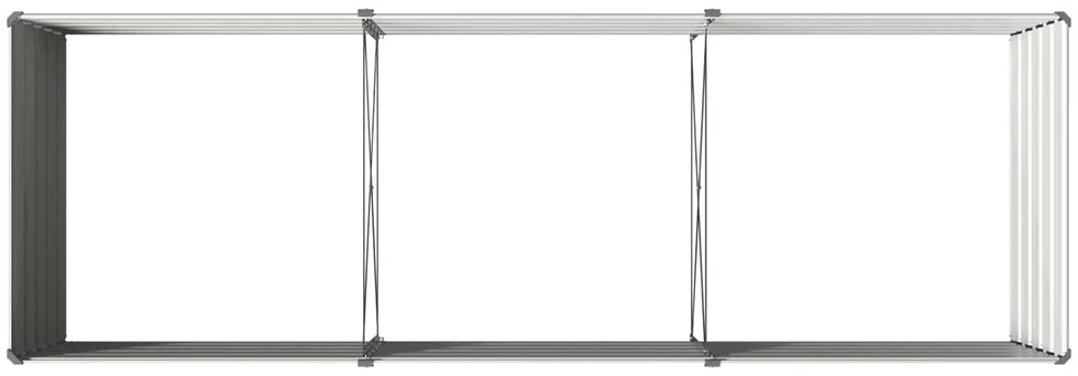 Pakelta sodo lova Pilka 240 x 80 x 55 cm